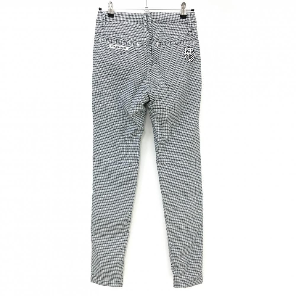パーリーゲイツ 中綿パンツ 白×ネイビー 総柄 レディース 0 S ゴルフウェア PEARLY GATES