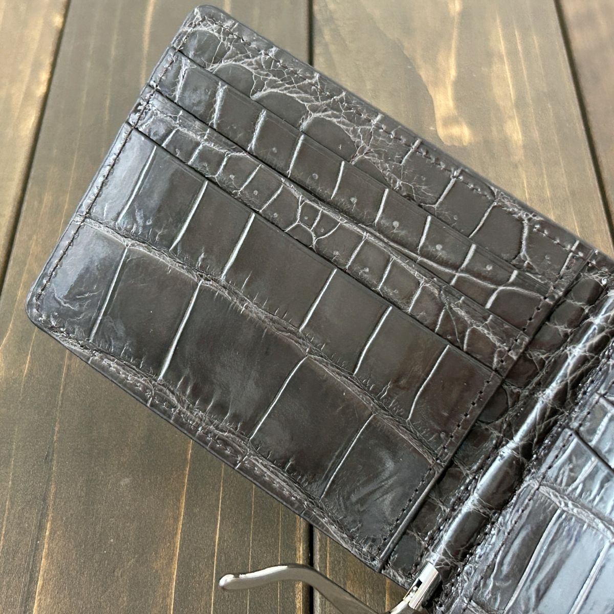 専用です❤ クロコダイル 無双 マネークリップ グレージュ クロコダイル