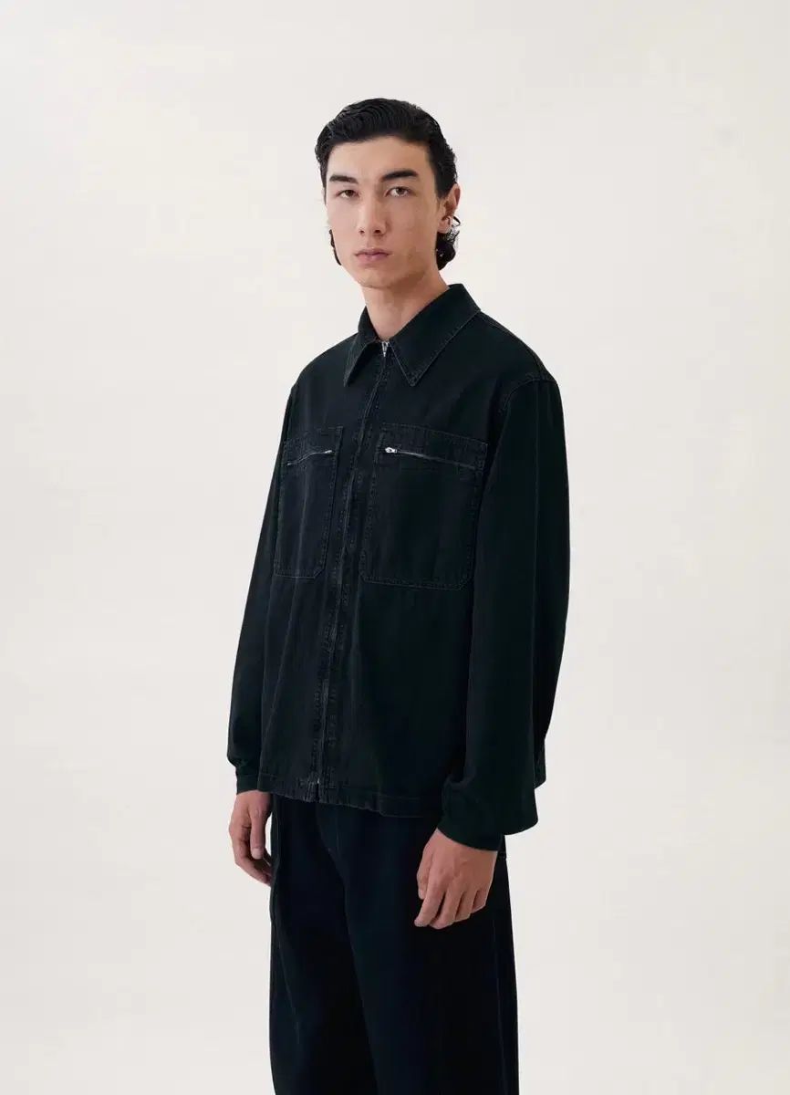 せい 新品未使用品　ルメール　オーバーサイズシャツ　46 LEMAIRE(ルメール) zipped denim オーバーサイズシャツ 46