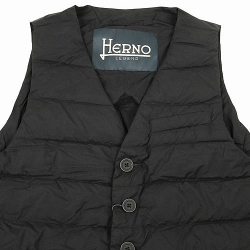 HERNO インテックベスト ヘルノ ブラック　黒　ジレ　48 pi001151u-9389.jpg