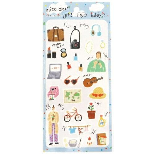 新品・3営業日で発送】マスキングシール nice day Holiday(休日) (J