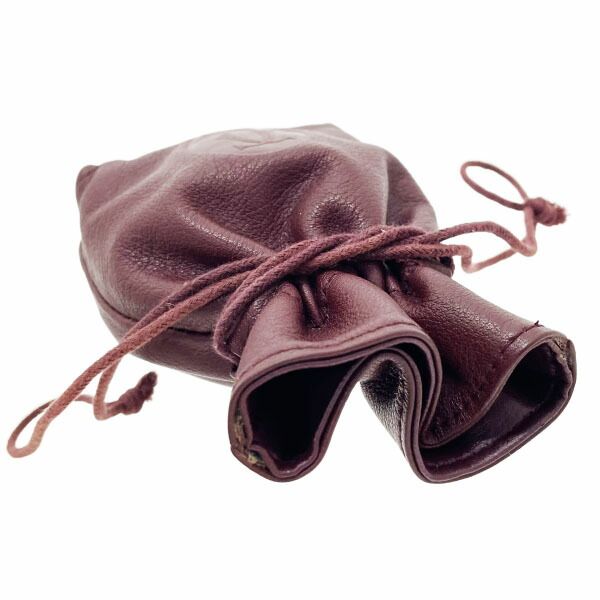 Cartier 　カルティエ　マストライン　巾着　レザー　ポーチミニ　ボルド- Cartier カルティエ マストライン 巾着 レザー ポーチミニ ボルド