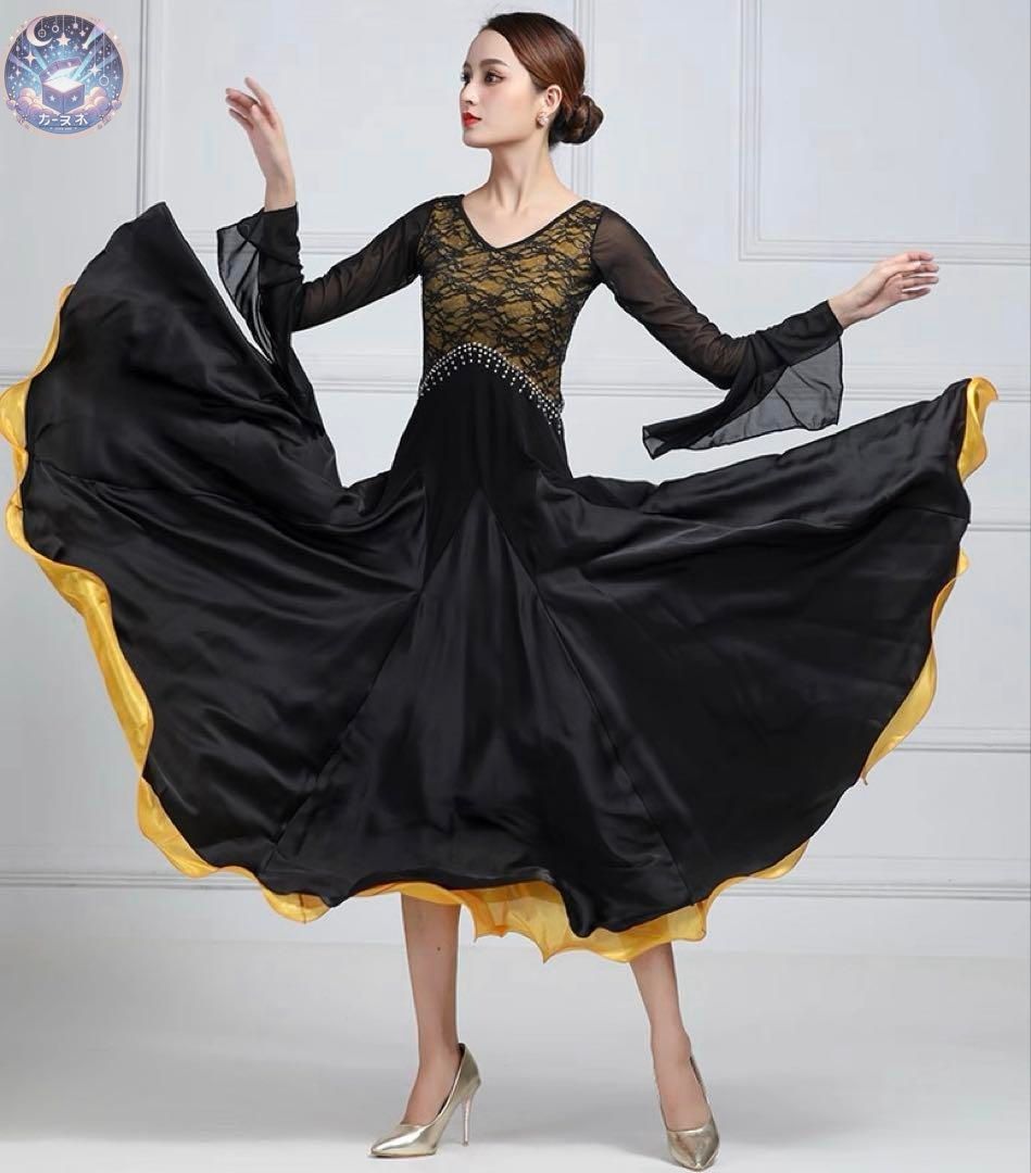 新品未使用黒×黄色ツートンカラーワンピース?スタンダード練習着