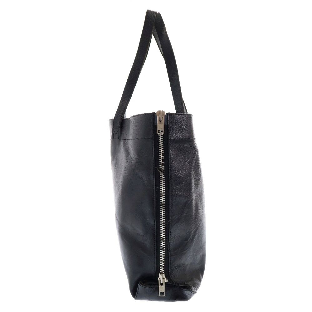 Yohji Yamamoto POUR HOMME (ヨウジヤマモト プールオム) PULL UP LEATHER TOTE BAG  ジップアップレザートートバッグ ブラック HS-I15-759