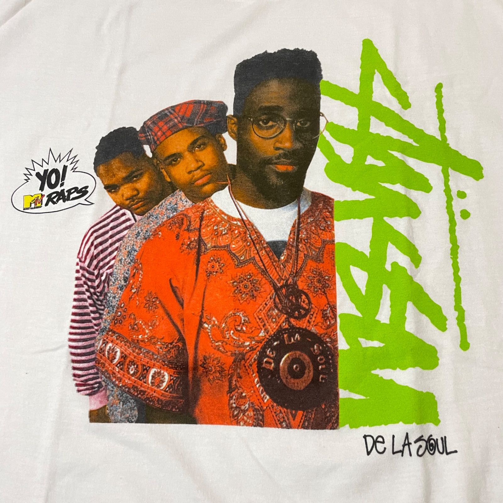 新品M・Stüssy × Yo! MTV Raps × De La soul T Stussy / Yo! Mtv raps De La Soul T-Shirt Such a sick | Depop
