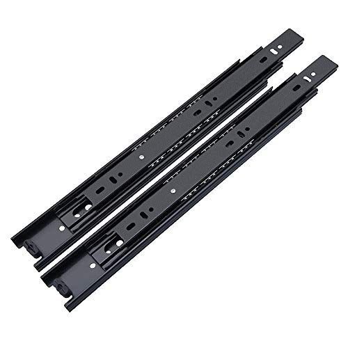 12inch-300mm_従来型 堅塁金物 スライドレール 引き出し レール 横付 3段引 幅さ45mm 左右セット