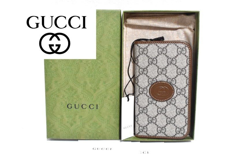 ○★新品 未使用 GUCCI GGスプリーム 手帳型 iPhone15用 ○☆新品 未使用 グッチ GGスプリーム 手帳型 iPhone15用