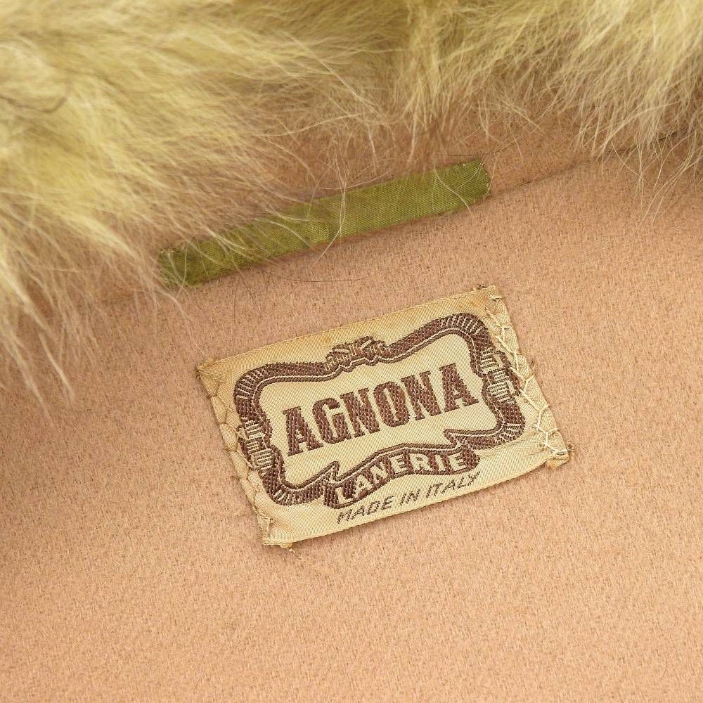 超美品 アニオナ AGNONA 80年代イタリア製ヴィンテージ フォックス 