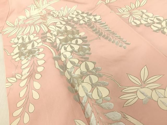 平和屋着物○銀座きしや 訪問着 駒刺繍 紅白枝桜絵