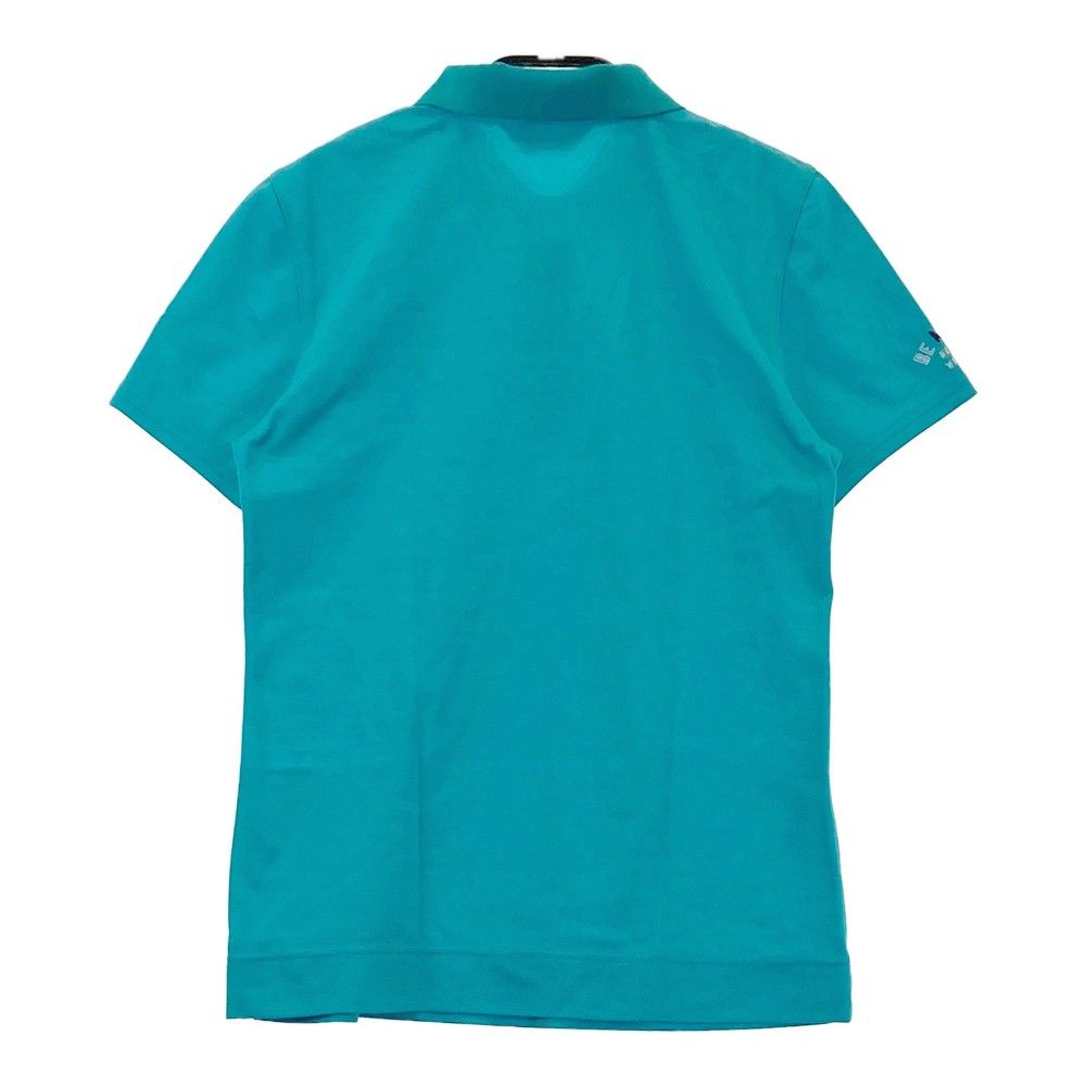 サイズ：36 ADABAT アダバット  半袖ハイネックニットTシャツ  グリーン系 [240101460261] ゴルフウェア レディース ストスト ADABAT アダバット 半袖ハイネックニットTシャツ グリーン系