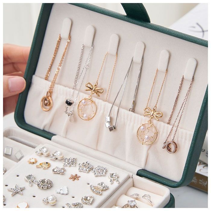 ☆ ジュエリーボックス 2段式携帯用 pmykc04 アクセサリー 収納