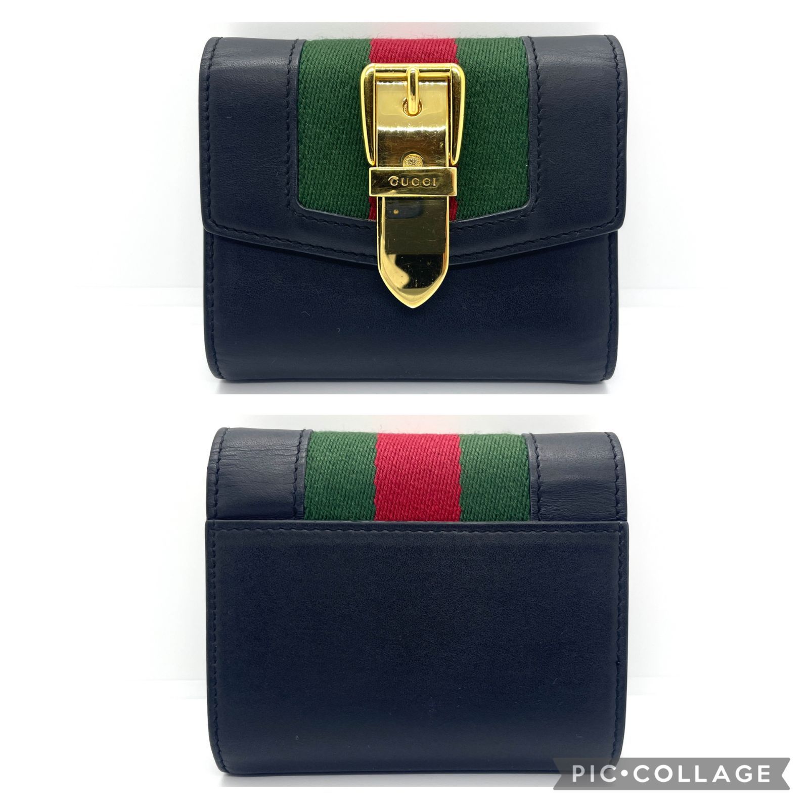 521 極美品 グッチ 476081 シェリーライン 三つ折り財布 ウォレット 521】 極美品 GUCCI/グッチ 476081 シェリーライン 三つ折り財布