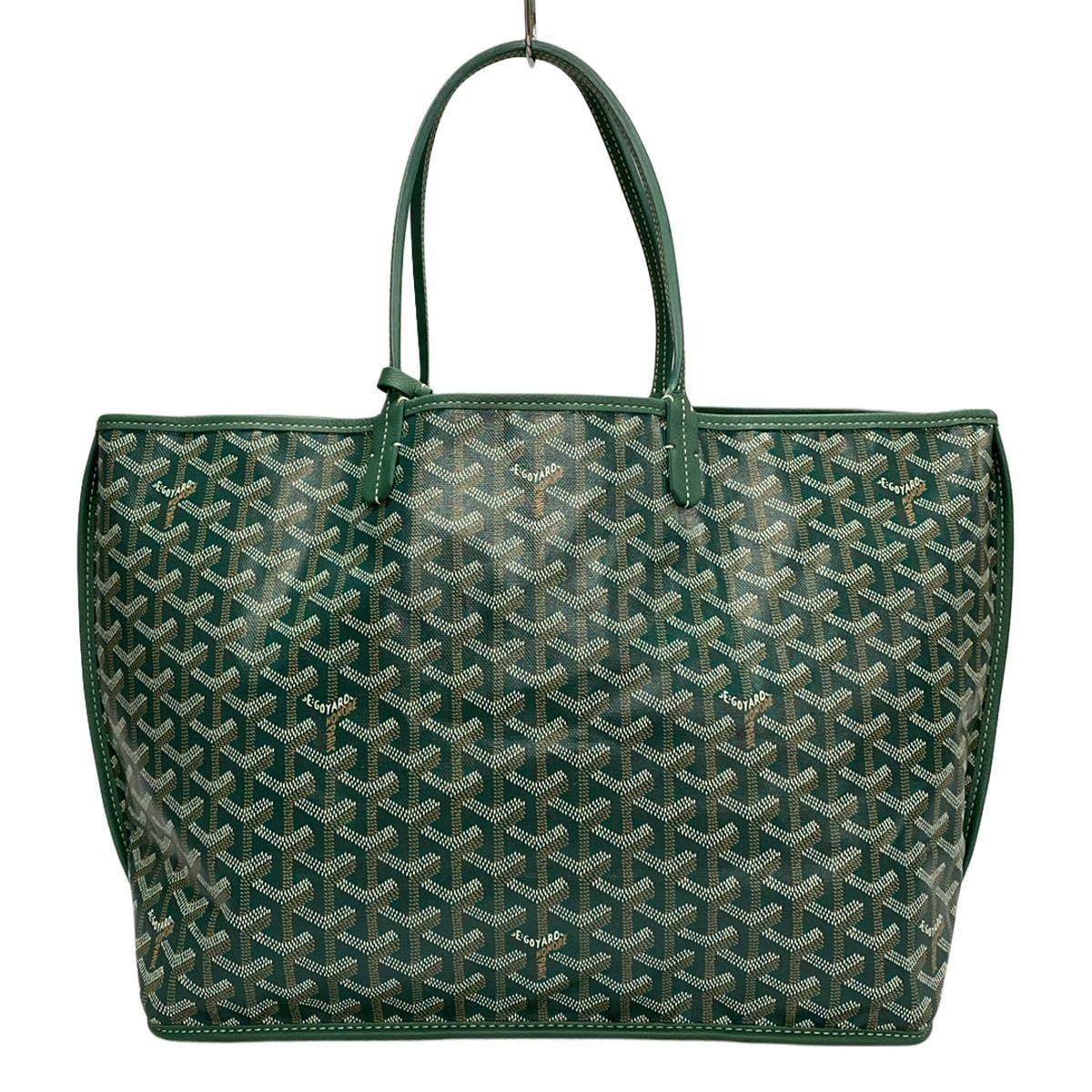 GOYARD(ゴヤール) トートバッグ美品 アンジュPM グリーン リバーシブル レザー - メルカリ