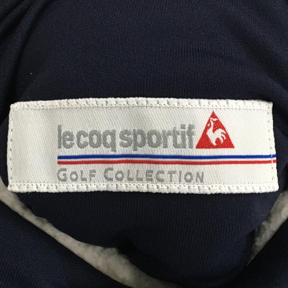 【美品】ルコックゴルフ スカート ネイビー×白 裏ボア 無地 レディース 9 ゴルフウェア le coq sportif