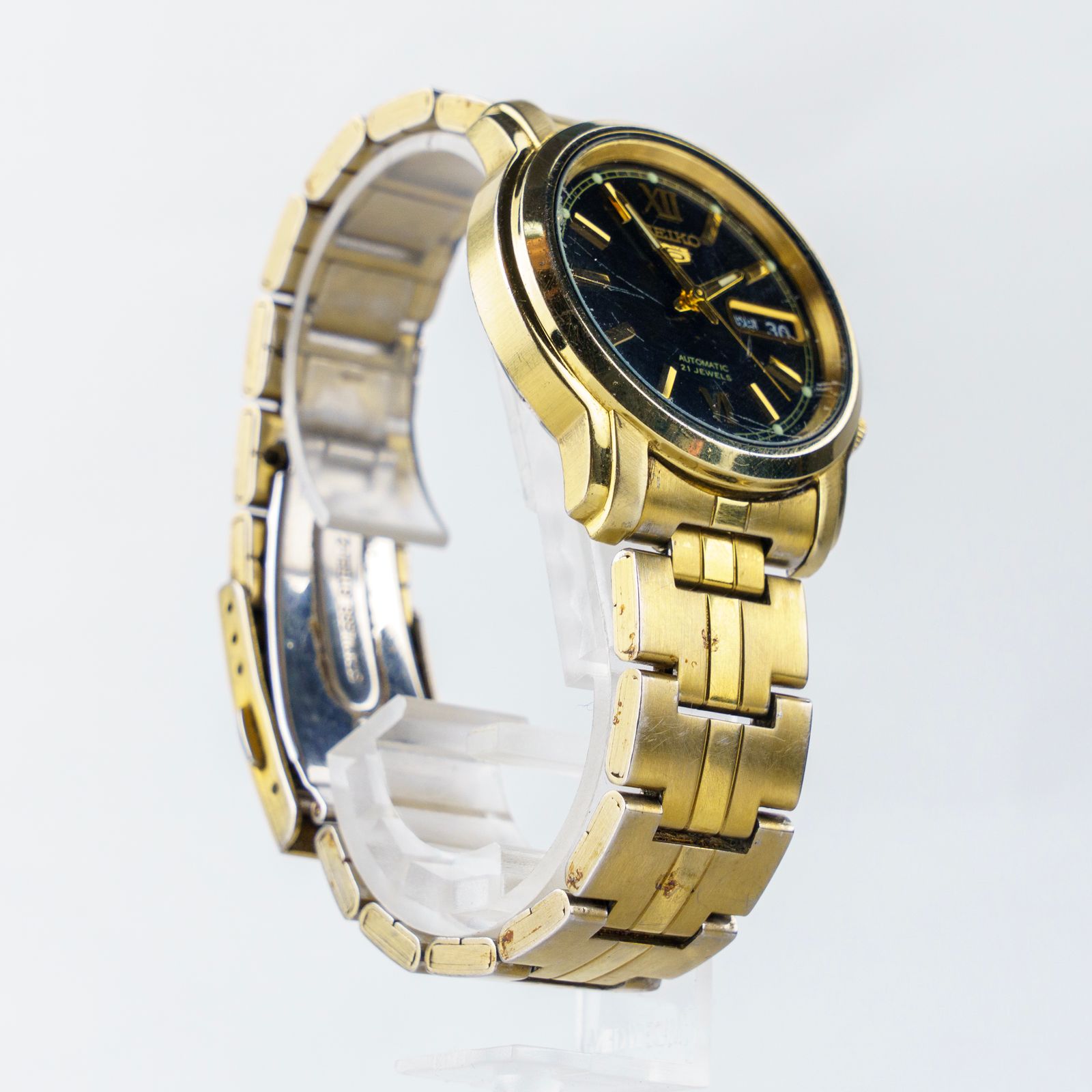 SEIKO 5 セイコー5 7S26-03E0 自動巻き メンズウォッチ ゴールド