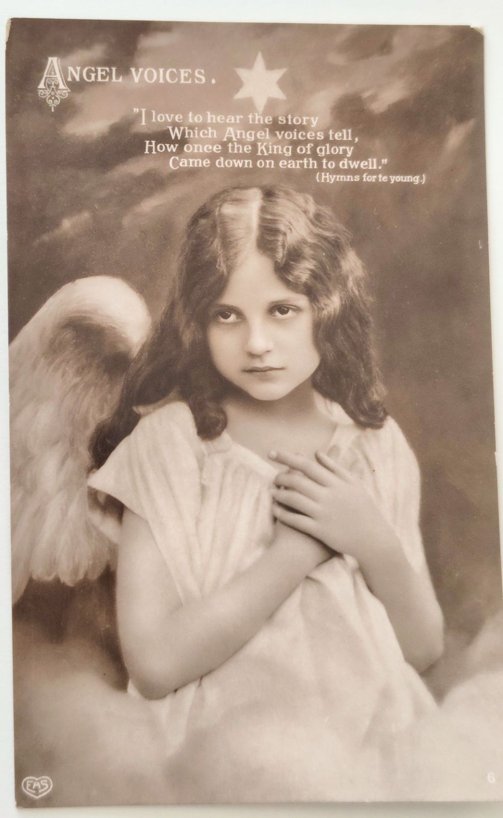 フランスアンティークポストカード　エレン妹　天使 fit=scale-down,w=1200