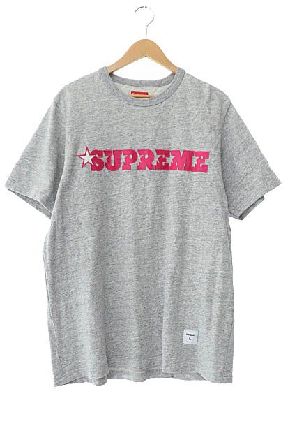 シュプリーム SUPREME 20SS Star Logo S/S Top スター 星 ロゴ 霜降り 半袖 Tシャツ L 灰 グレー ブランド古着ベクトル 中古AA241023