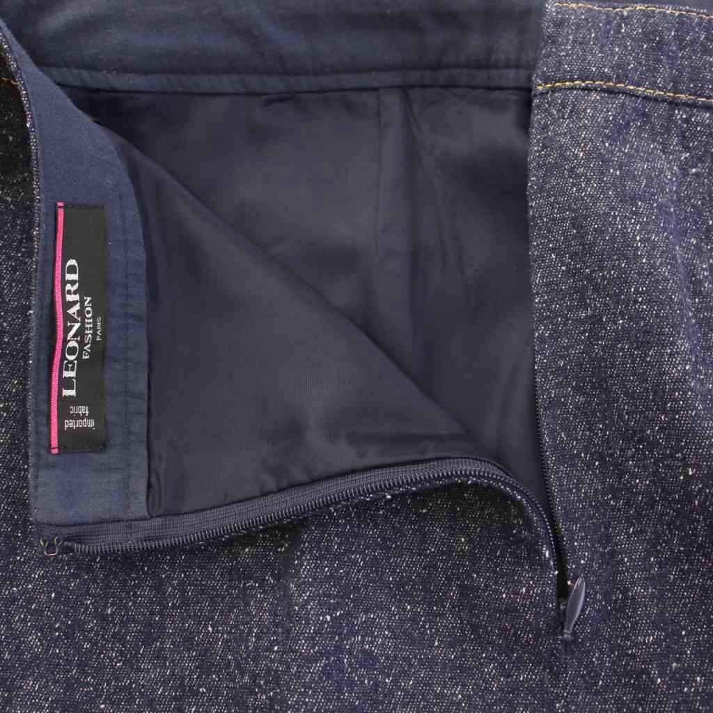 LEONARD　レオナール　ひざ丈　スカート　ネイビー　80　XL　匿名配送 LEONARD レオナール ひざ丈 スカート ネイビー 80 XL 匿名配送