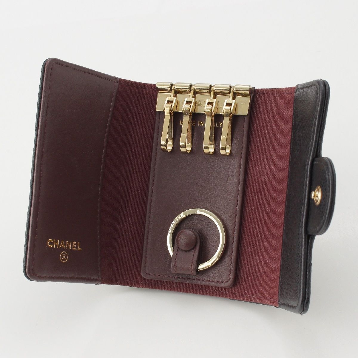 CHANEL　シャネル　マトラッセ キャビアスキン　キーケース CHANEL（シャネル） キーケース 4連 マトラッセ キャビアスキン