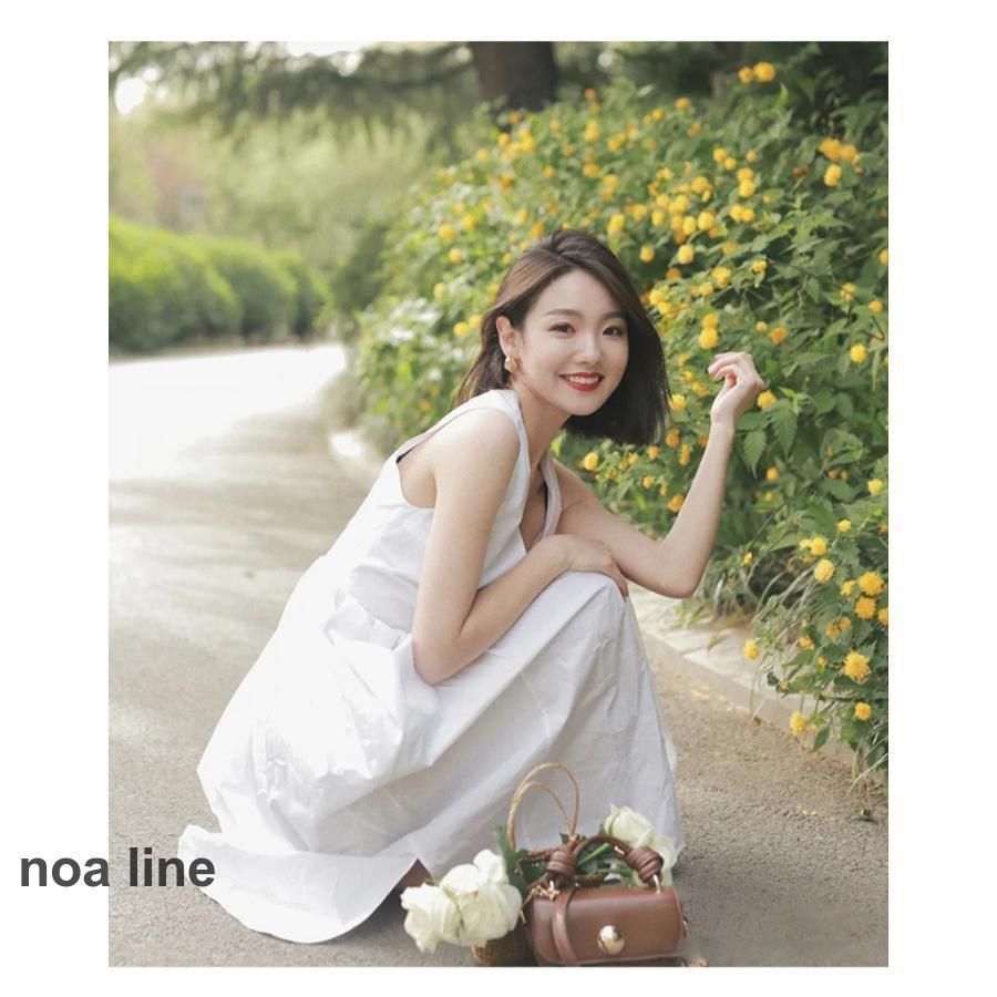 ワンピース 夏 ノースリーブ ー Ｖネック ロング マキシ丈 Aライン ドレス 韓国風 キレイめ おしゃれ 無地 カジュアル デート 発表会 音楽会 演奏会 SIROKUMA-CORPORATION_COM