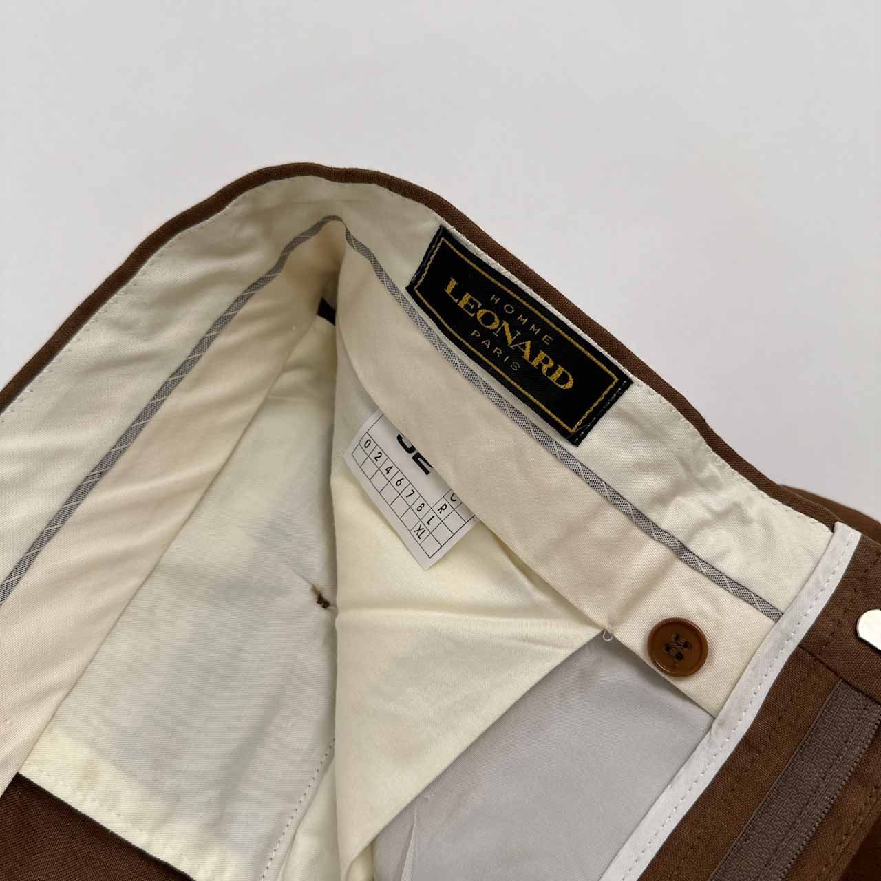 LEONARD スラックス LEONARD レオナール homme paris ツータック スラックスパンツ