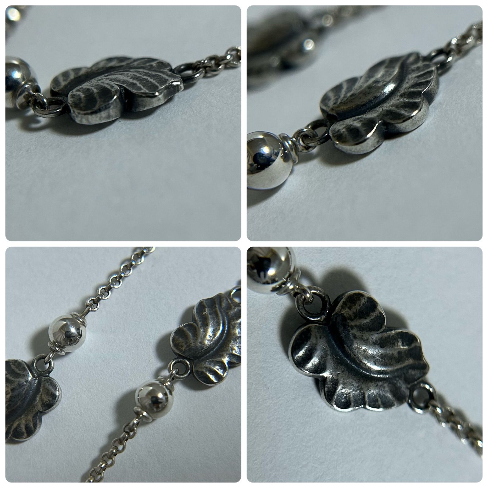 ジョージジェンセン ネックレス リーフ ステーション Silver 925 Georg