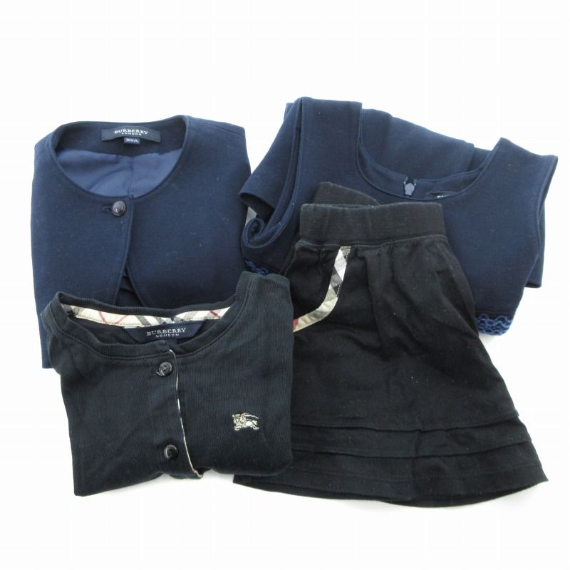 バーバリー140⭐︎ワンピース⭐︎スカート⭐︎2点セット セットアップ 2点セット ブラウス ジャンパースカート チェック