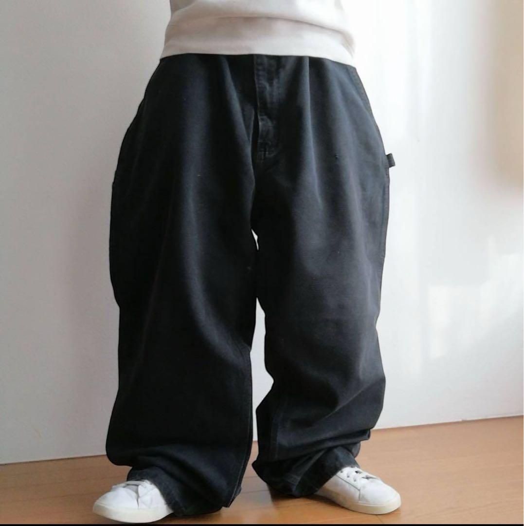 Carhartt カーハート ダックワークパンツ ペインターパンツ Dungaree FIT 古着 W44 L32 ブラック 黒
