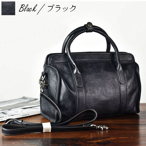 土屋鞄 ガレージボストン ショルダーバッグ 2way レザー 本革 ブラック 土屋鞄 ガレージボストン ショルダーバッグ 2way レザー 本革