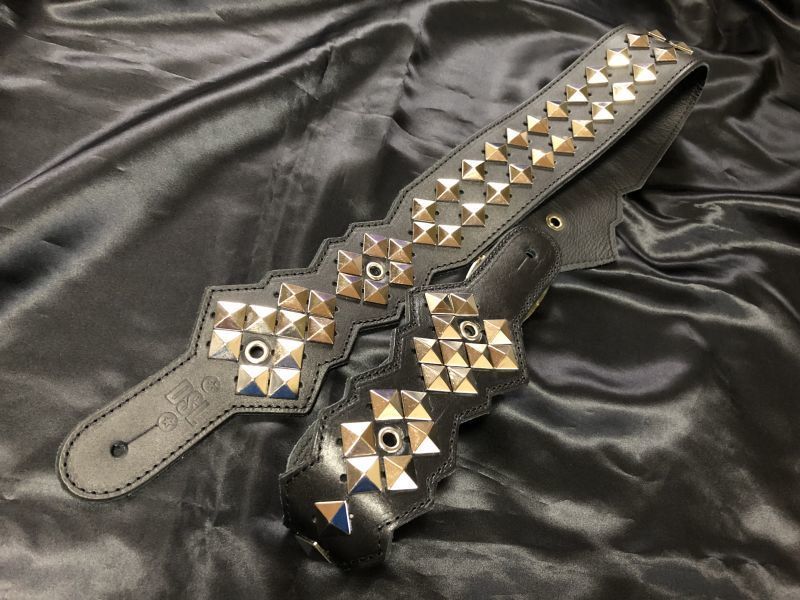 DSL Straps Randy Rhoads Tribute pyramid stud Black 2 5 inches