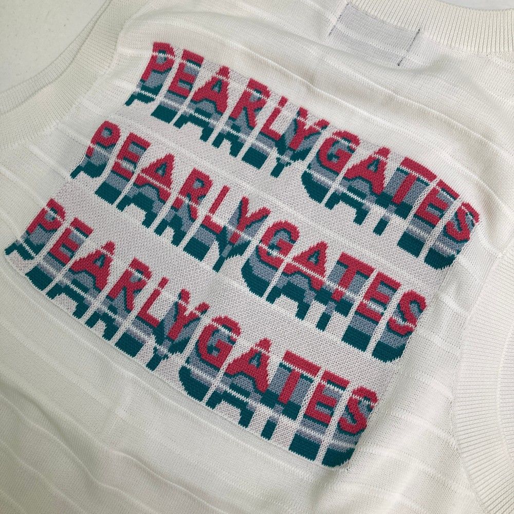 サイズ：0 PEARLY GATES パーリーゲイツ ニットベスト ボーダー