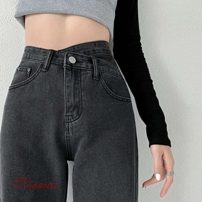 裏起毛 デニム ジーンズ ストレートデニム レディース ボ韓国 20代 40代 30代 韓国ファッション 50代 vii4w680453