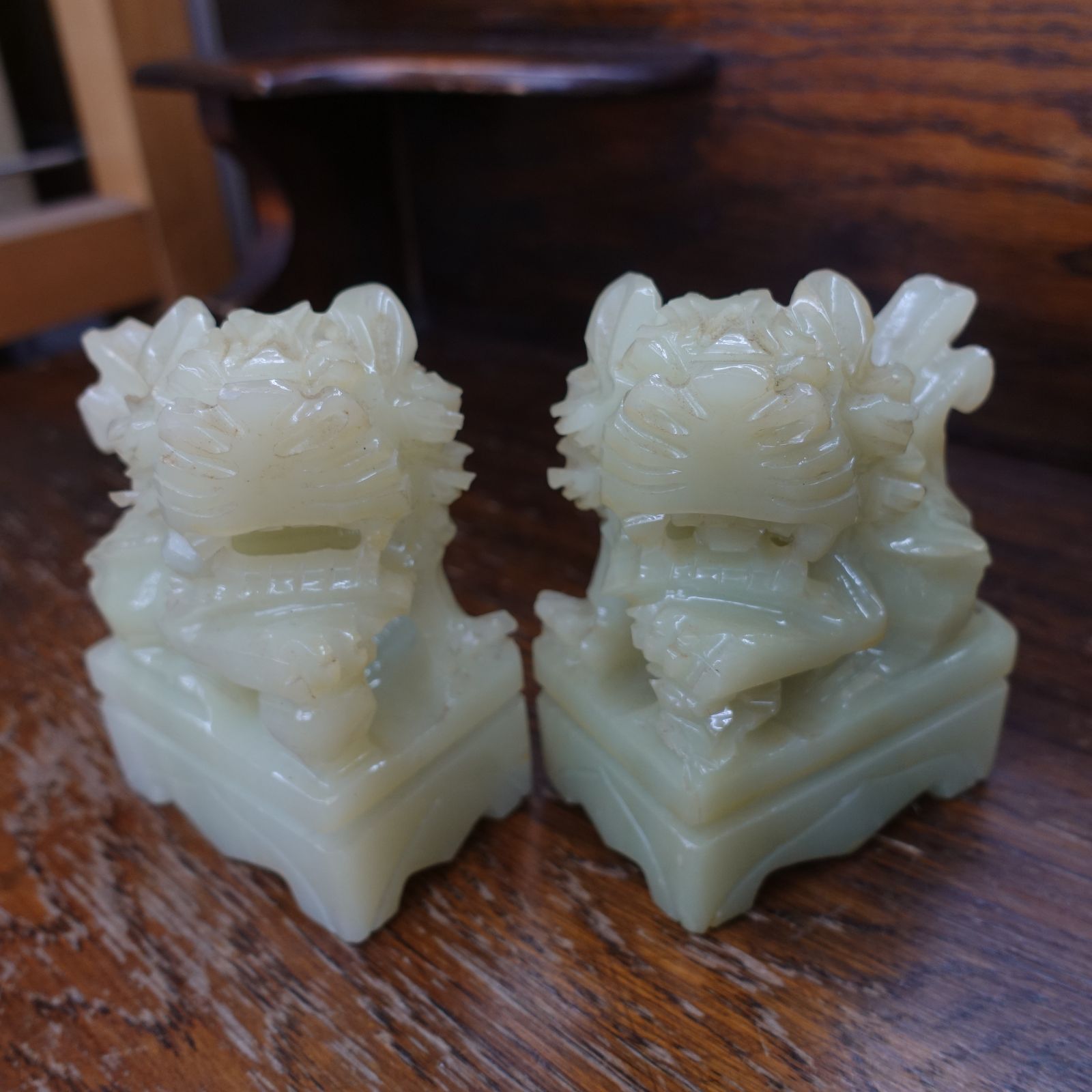 貔貅 天然石彫 雄雌セット 財運や魔除けの力 エキスパート藤沢辻堂店