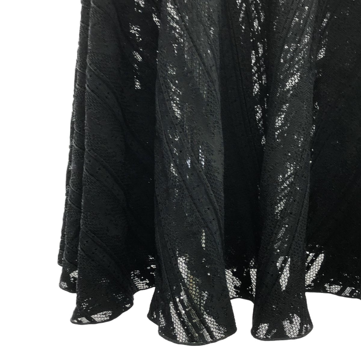 ALAIA / アライア | Vネック レース フレア ワンピース | 40