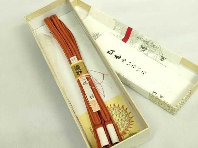 平和屋本店□極上 有職組紐道明 帯締め 冠組 裏葉柳色 宮内庁御用 国立  