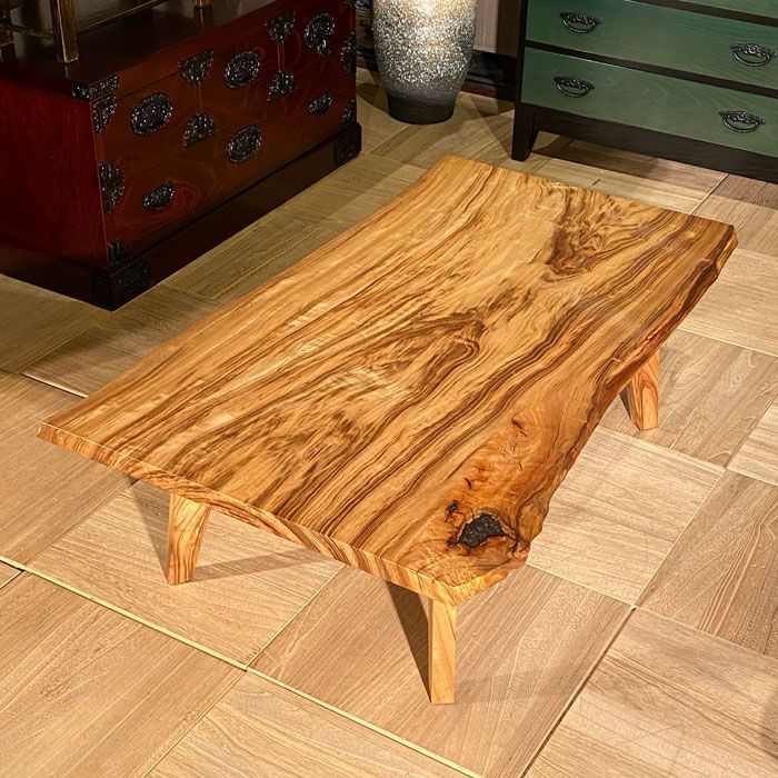 座卓・ローテーブル　120センチの一枚板(ケヤキ)130