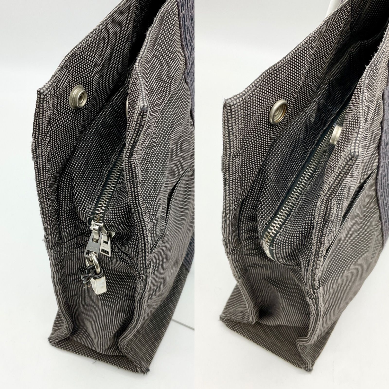 HERMES エルメス キャンバス トートバッグ エールライントート 【中古