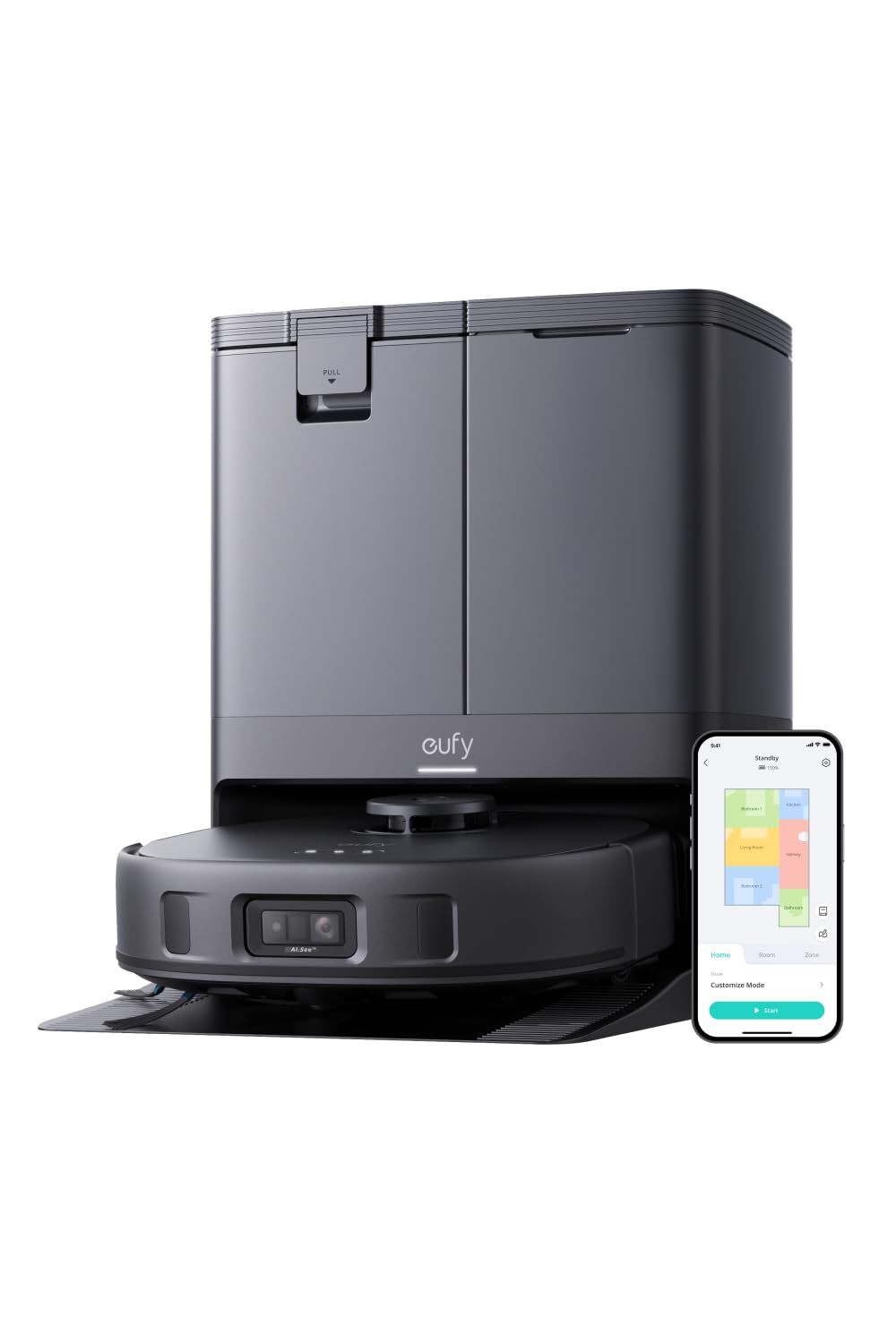 乾燥機能付き|毛絡み除去システム|モップリフト|水拭き両用|AIマッピング 掃除経路