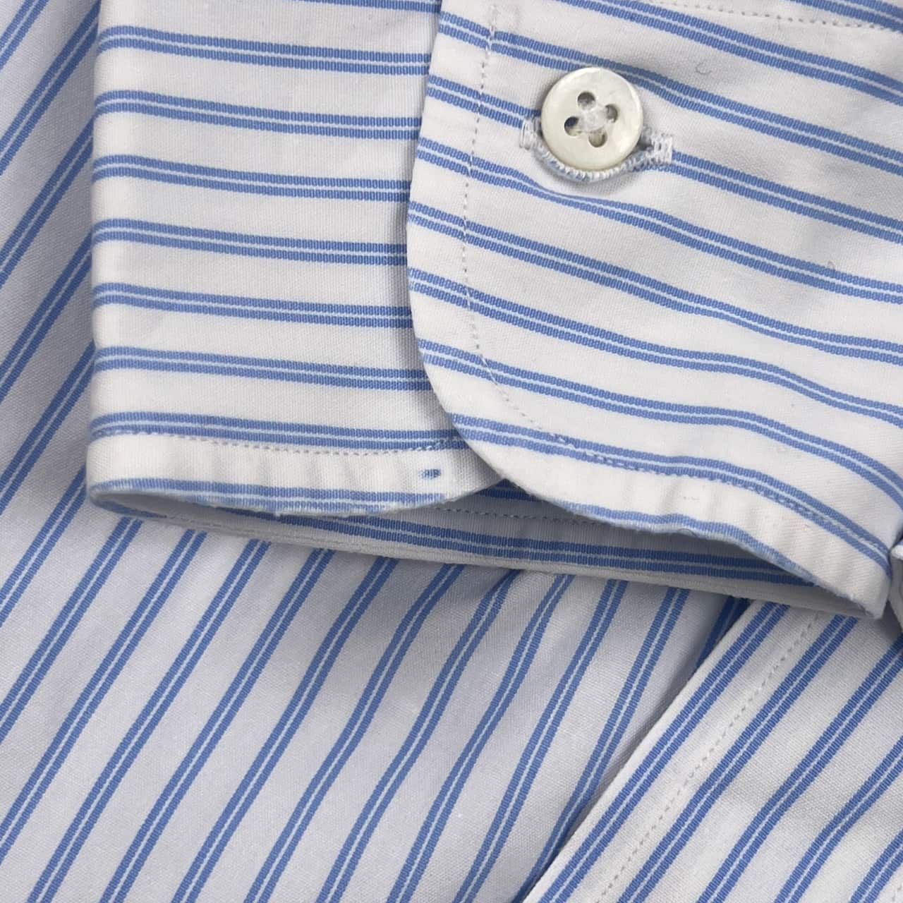 鎌倉シャツ 2枚セット ブルー系 ストライプ系 40/84 スーツ イージー