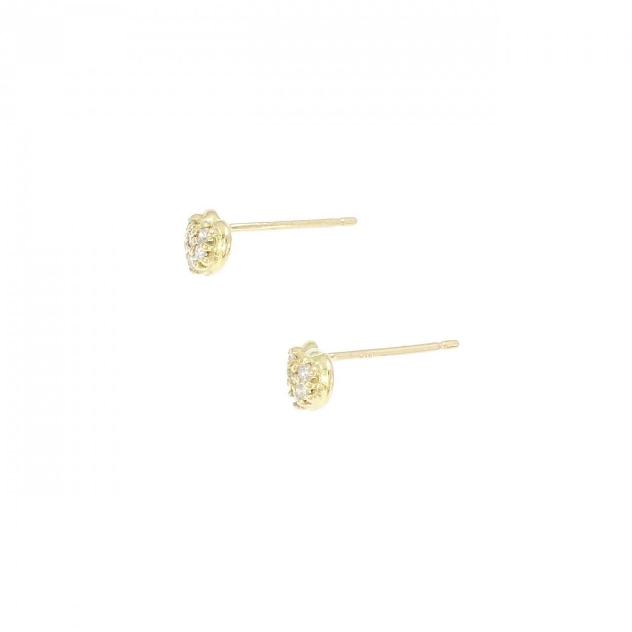 K18YG ハート ダイヤモンド ピアス 0.10CT - メルカリ 