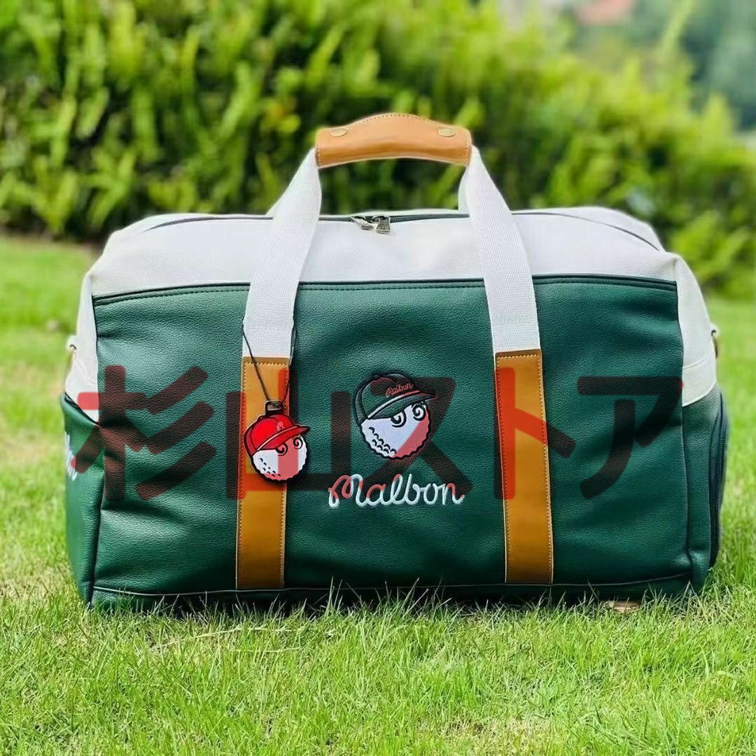 マルボンゴルフ Malbon Golfボストンバッグ ショルダーバッグ 緑色 マルボンゴルフ Malbon golfボストンバッグ ショルダーバッグ グリーン