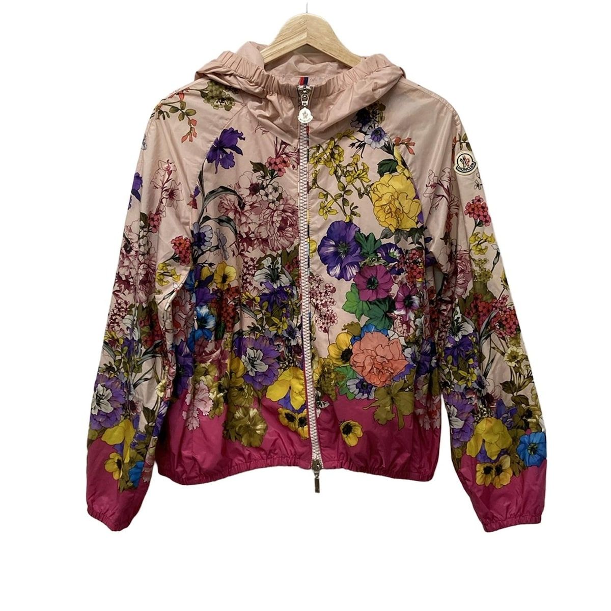 MONCLER モンクレール ブルゾン サイズ0 XS レディース GIASONE ピンク×ボルドー×マルチ 長袖|花柄|冬