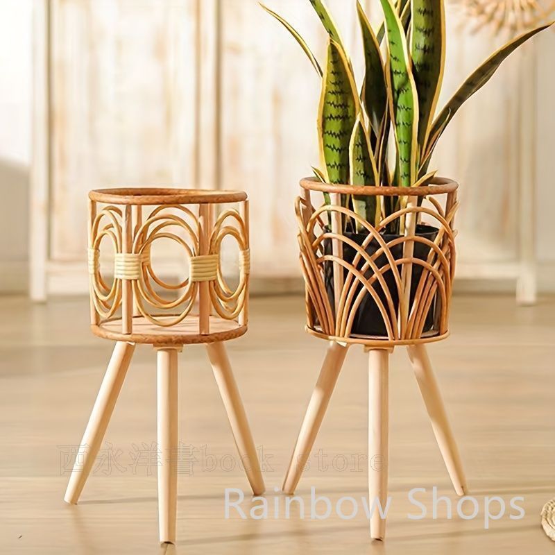 ラタン 花台 置台 サイドテーブル 籐家具 テーブル フラワースタンド