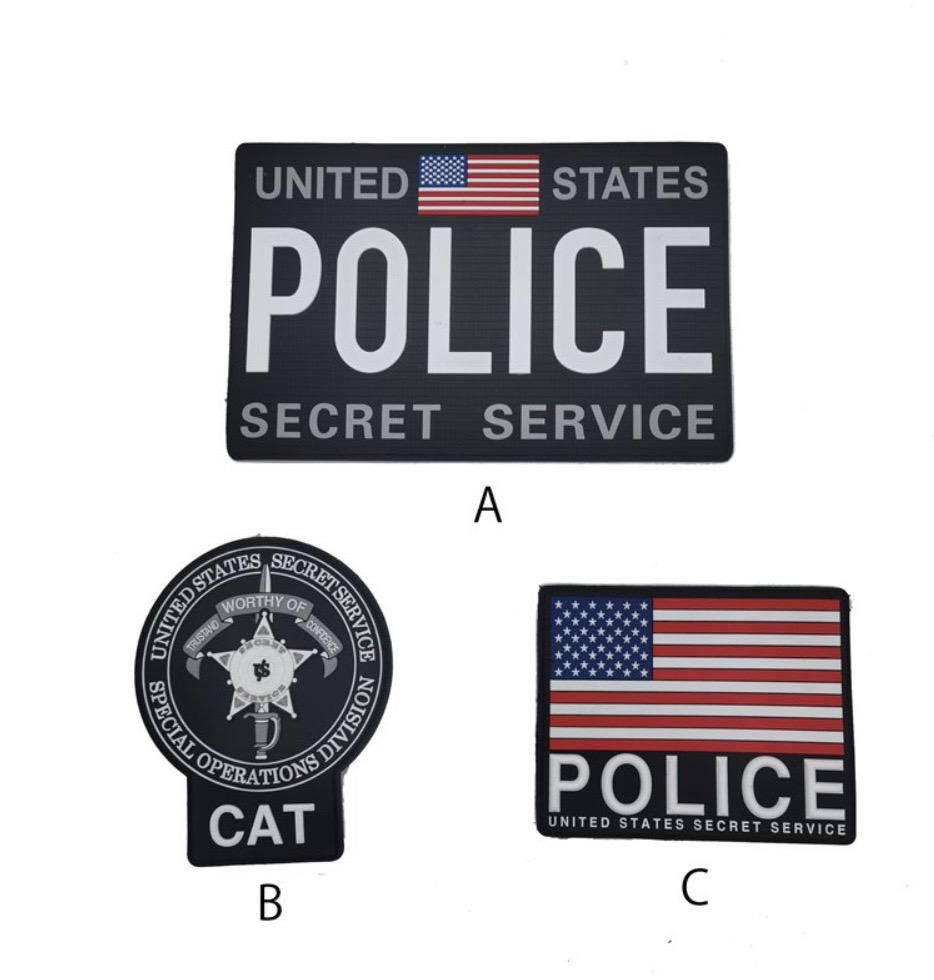 US SECRET SERVICE パネルパッチ 恥知らずな PVC ベルクロ