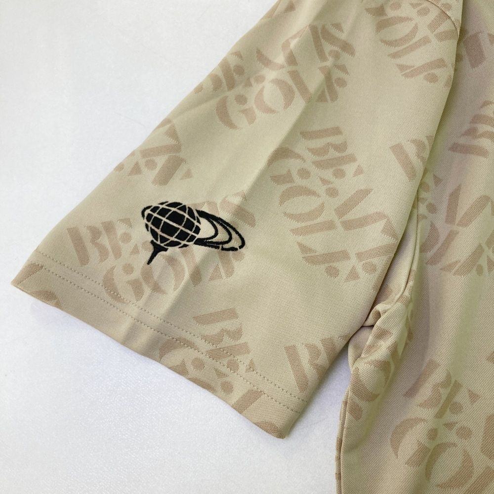 半袖ポロシャツ ロゴ総柄