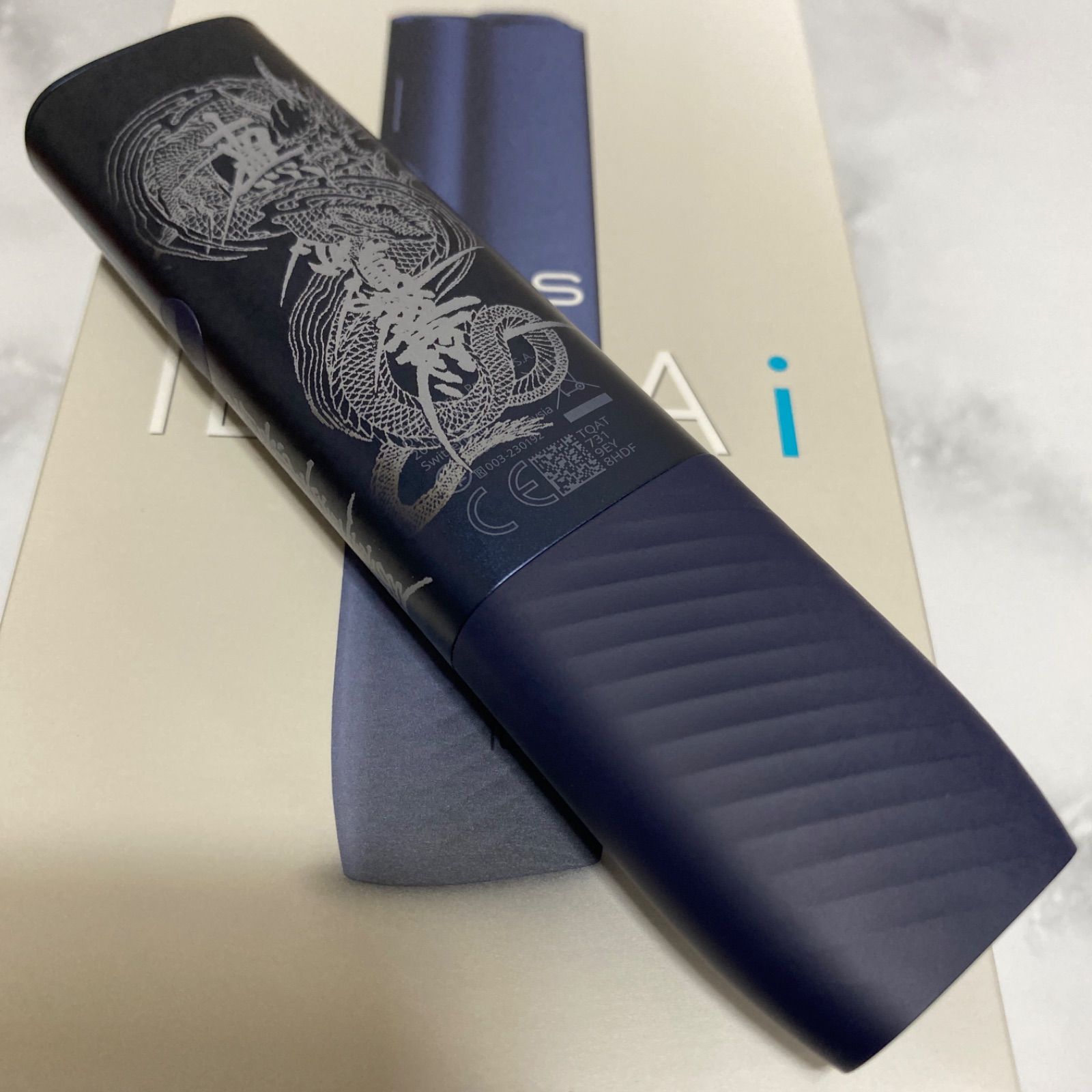１iQOS ILUMA ｉone 黒　レーザー加工　アイコス イルマ ｉワン　龍 IQOS - iQOS ILUMA ONE イルマワン レーザー加工 祈り手