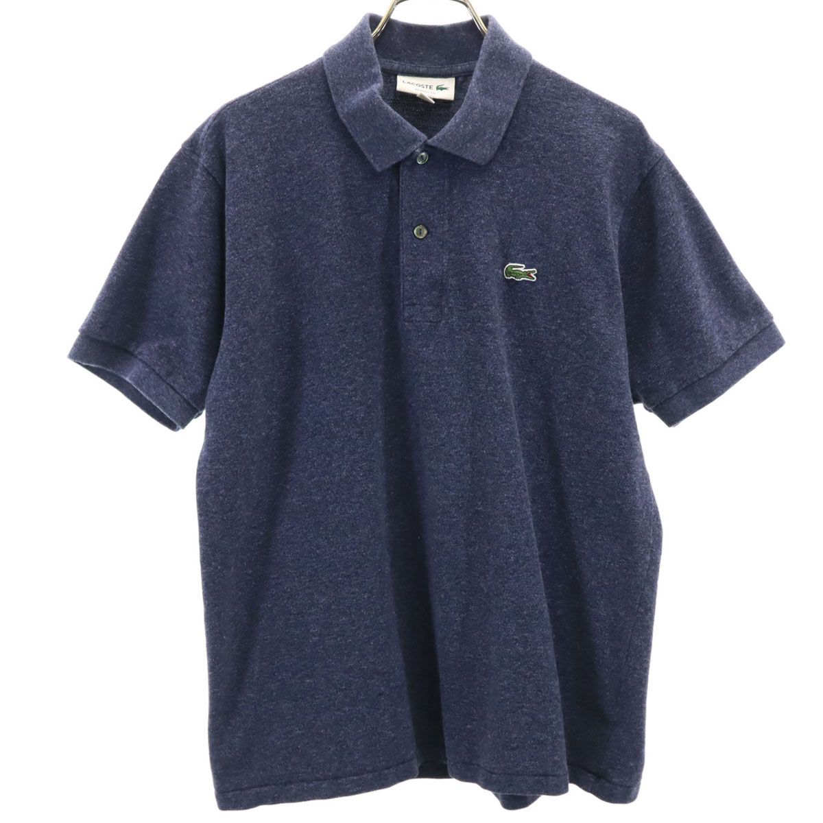 【サイズ4】LACOSTE ラコステ 半袖 ポロシャツ メンズ 古着 ワニ 古着 LACOSTE ラコステ 日本製 半袖 ポロシャツ 2 ネイビー メンズ
