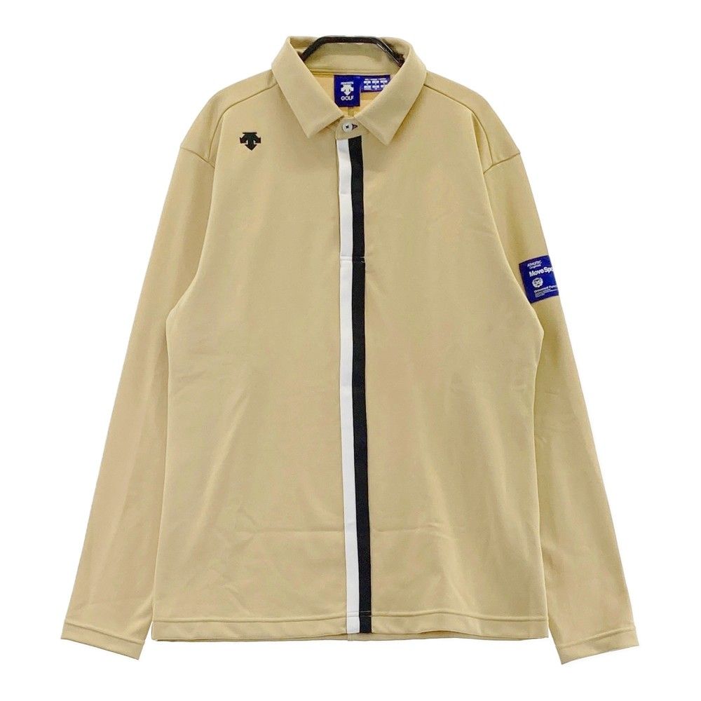 DESCENTE GOLF デサントゴルフ 半袖ポロシャツ 総柄 オレンジ系