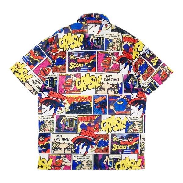 美品　LOUD MOUTH ラウドマウス　アメコミ総柄　ポロシャツ　L 美品 LOUD MOUTH ラウドマウス アメコミ総柄 ポロシャツ L 美品