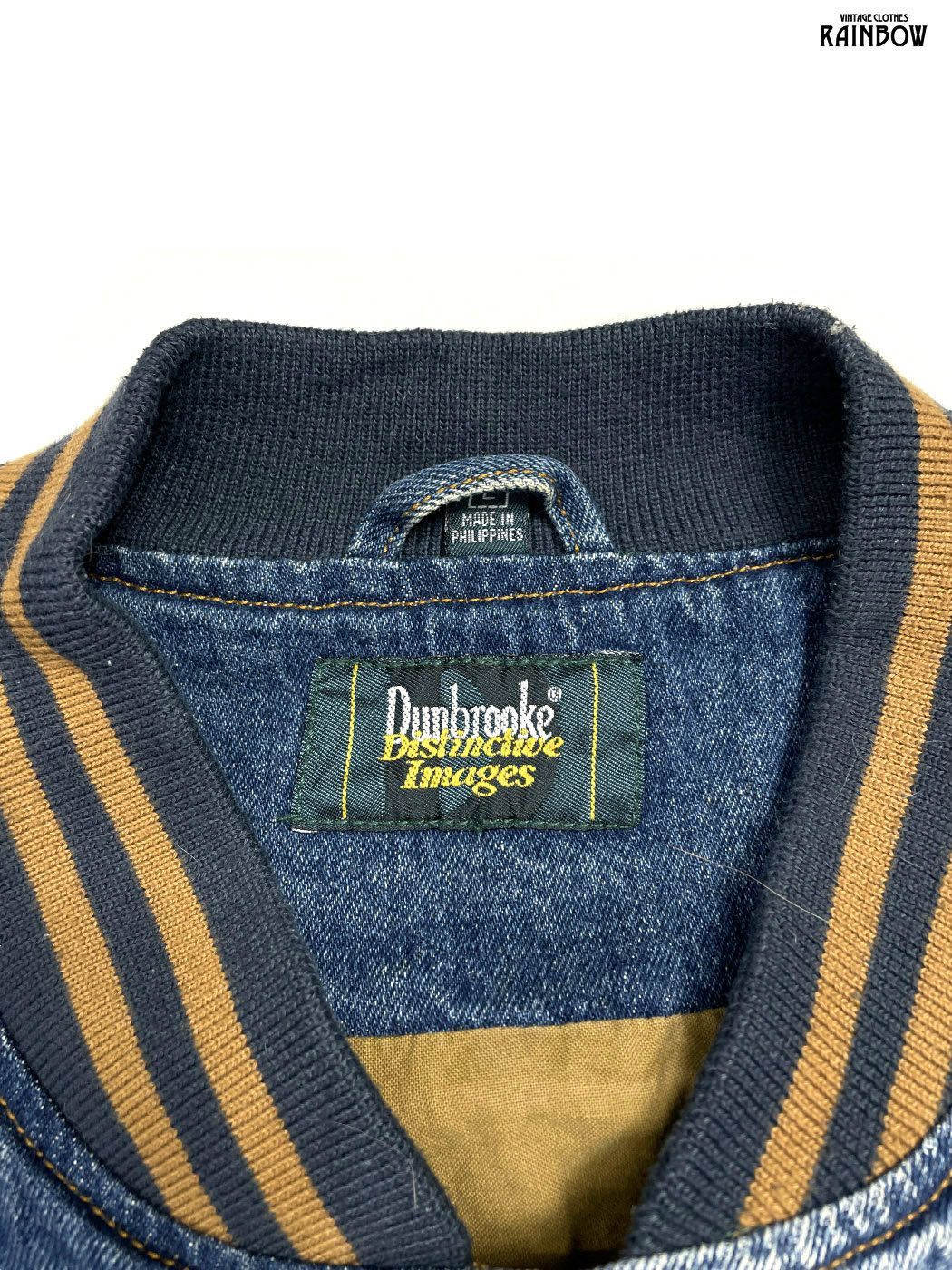 古着 Dunbrooke ダンブルック 刺繍 デニム 長袖 アウター スタジャン ジャケット 紺 ttu2508171 NICORILABO_COM